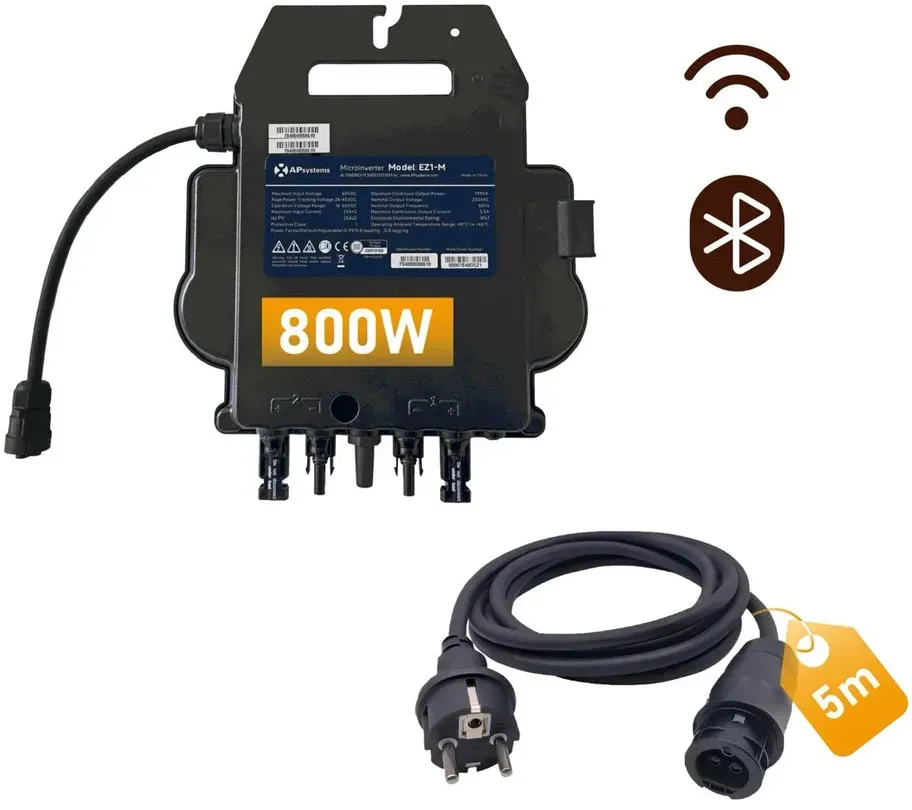 APsystems EZ1-M 800 Watt Mikrowechselrichter - WLAN, Bluetooth