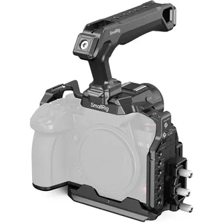 SMALLRIG S1R II Cage-Kit für panasonic für LUMIX S1 II / S1 IIE / S1R II mit Tragegriff, Kabelklemme für HDMI & USB-C, Schnellwechselplatte für arca sowie 1/4''-20 & 3/8''-16 Gewindebohrungen -4903