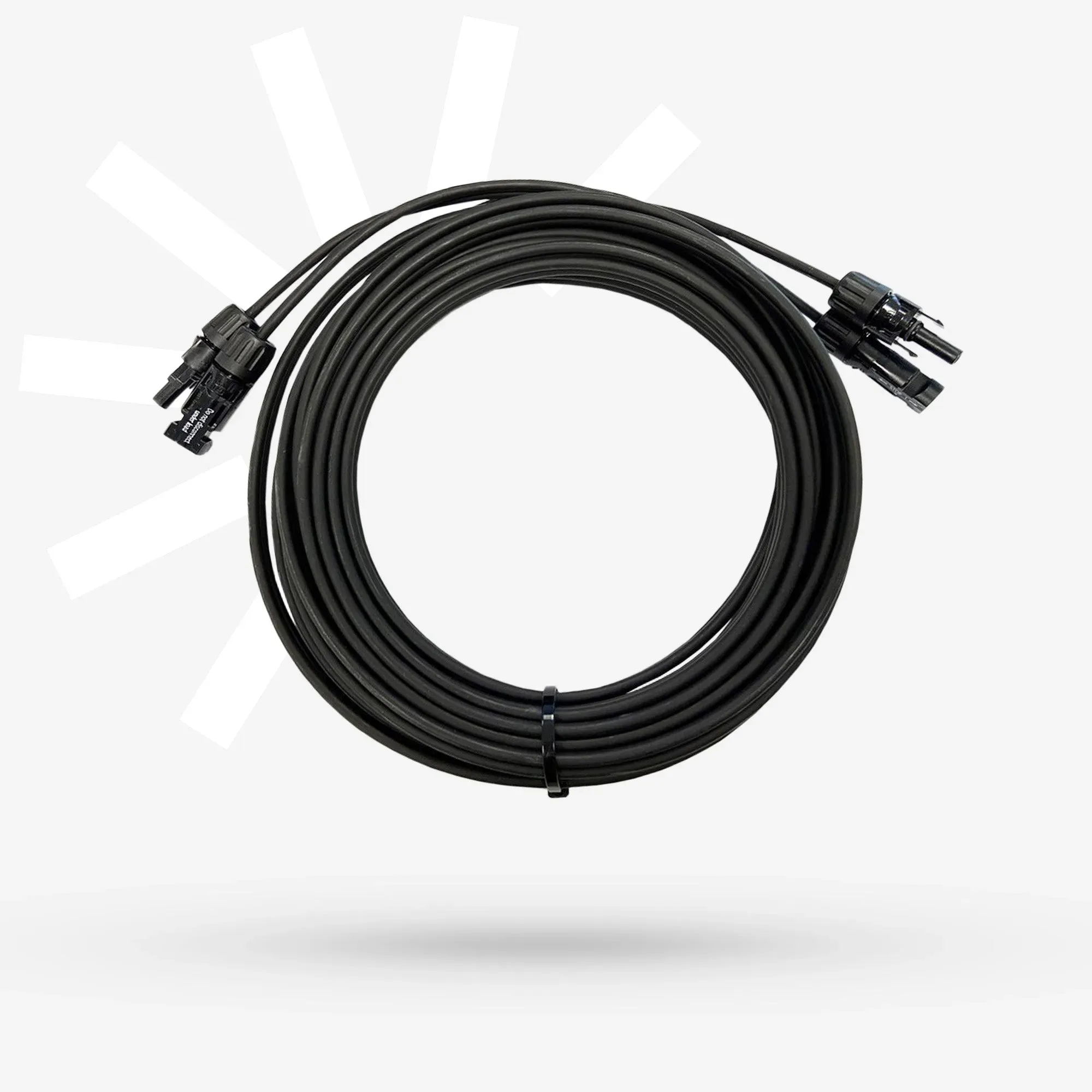 Solarkabel 15 Meter (Paar) 4mm2 mit MC4 Solarstecker beidseitig montiert
