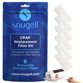 Disposable Replacement CPAP Airsense 11 Filters by Snugell | 6-pack | Premium Universal Filter for Resmed Airsense 11 Series | Hypoallergenic Universal Filters for Travel or Home Use