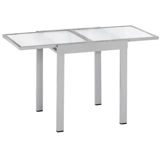 Merxx Balkonausziehtisch 130 x 65 x 75 cm silber/grau