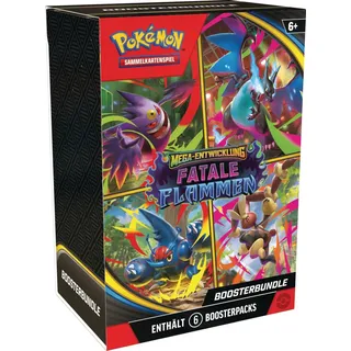 Pokémon Mega-Entwicklung Fatale Flammen 6 Boosterpacks