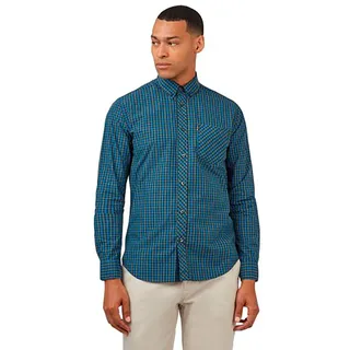 Ben Sherman Signature House Check Langarmhemd - Blue - XL