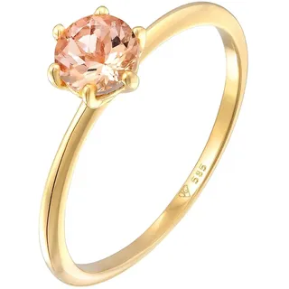 Elli PREMIUM - Morganit Solitär Verlobungsring 585 Gelbgold Ringe Damen (379.99 € / )