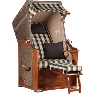 Strandkorb Seeblick Single PE Grey Dessin 505