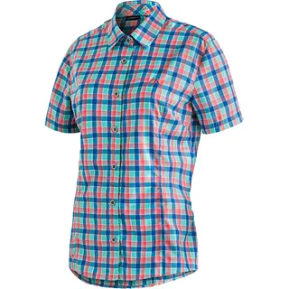 Maier Sports Philina Kurzarmhemd - Blue Red Check - XL