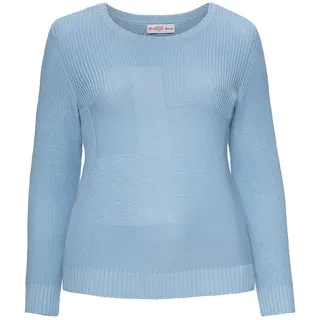 Pullover mit Strickmuster - blau - 52/54
