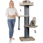 Premium Kratzbaum Grosse Katzen Stabil 'Freddy' – 150 cm Großer Katzenbaum, Cappuccino