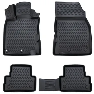 ELMASLINE 3D Gummimatten Set für Nissan Qashqai 1 (1. Generation) 2007-2014 | Extra hoher 5cm Rand | 1. Generation