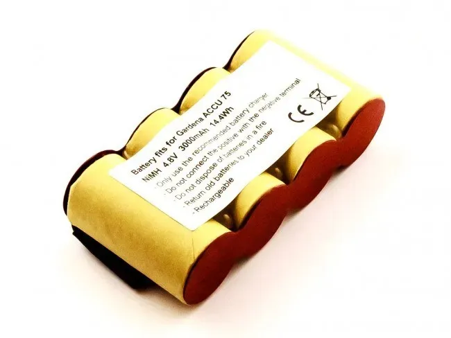 Akku für GARDENA BYD 4 D-SC 1700P, Akku-Typ 40773 BYD, 4,8 V, 3000 mAh