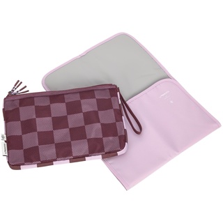 Lässig Wickeltasche Casual Changing Organizer Deep Red / Lavender