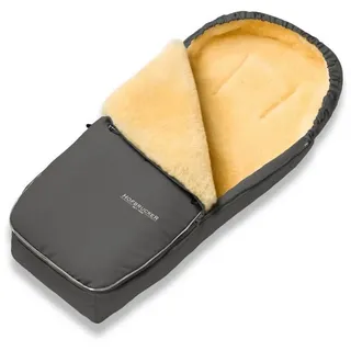 Hofbrucker Lammfell-Fußsack "Alaska" in Grau - (L)95 x (B)35 cm | Gr.: onesize