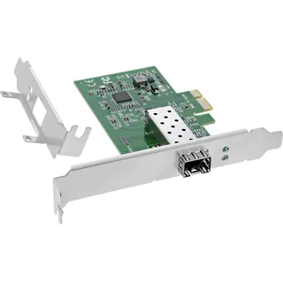 InLine Gigabit Netzwerkkarte 1x SFP Fiber, PCIe x1, inkl. LP Slotblech, VLAN, Jumbo Frames, Intel Chipsatz, 51125N