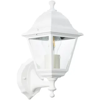 Brilliant Außen-Wandleuchte Glas, weiß, 60W, IP44, wassergeschützt, G, L190mm, wassergeschützt weiß