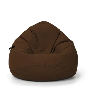 Nadimaideal Sitzsack Tropfenform Kastanie | Bodenkissen für Kinder & Erwachsene | Indoor & Outdoor | Gaming Sitzsack - Sitzkissen - Beanbag | Füllung EPS Perlen (Braun, XL-Durchmesser 77 cm)