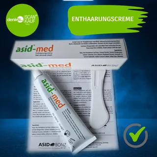 Enthaarungscreme  Haarentfernung asid®-med | Parfümfrei Körper und Intim