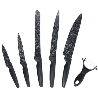 GOURMETmaxx Messerset 6-tlg. Schwarz