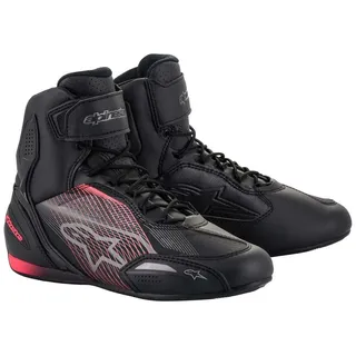 Alpinestars Stella Faster-3 Motorradschuhe - Black / Gun Metal / Diva Pink - EU 43 1/2