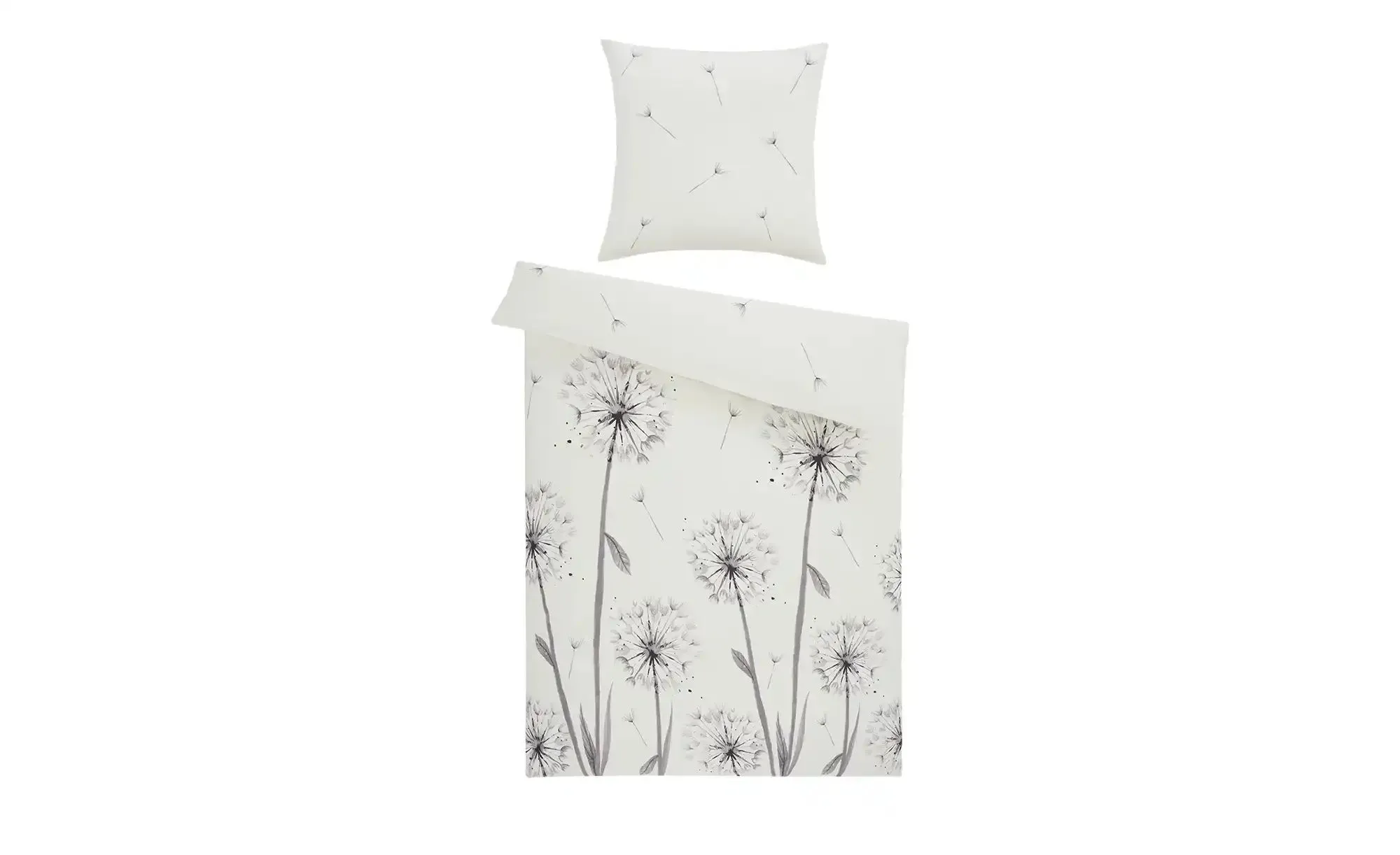 como Satin Bettwäsche  Pusteblume ¦ grau ¦ Maße (cm): B: 135