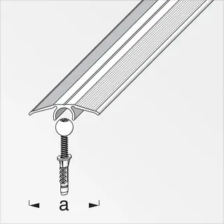 Alfer Übergangs-Profil und Dübel-System 0.9 m, 33 mm, Alu, eloxiert, silber