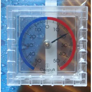 Fensterthermometer analog Fenster Thermometer Außenthermometer Fensterscheibe
