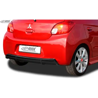 RDX Racedesign Heckschürzenansatz 'Diffuser' kompatibel mit Mitsubishi Spacestar 2012-2016 (ABS Schwarz glänzend)