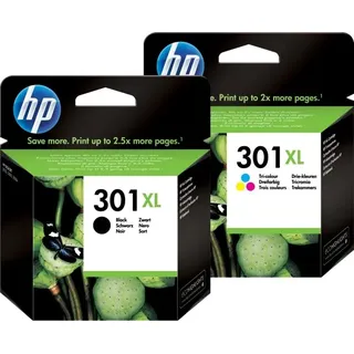 HP  301XL schwarz + CMY 