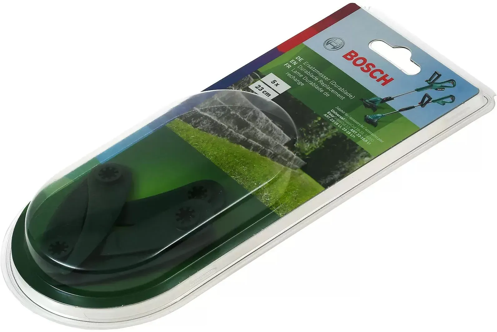 5x Bosch Durablade - Ersatzmesser für ART 23-18 LI / UniversalGrassCut 18-26