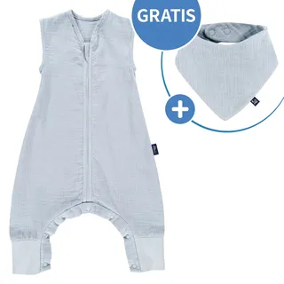 Alvi Sommer-Schlafsack mit Füßen Musselin / Sleep-Overall Light Mull + GRATIS Halstuch - Sky Way - Gr. 100 cm