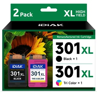 IDIAK 301XL Druckerpatronen Ersatz für HP 301 Druckerpatronen Schwarz Farbe Multipack für Envy 4500 4504 5530 5532 DeskJet 1510 2540 1050 3050 2050 2510 OfficeJet 2622 4630