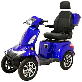 STW GmbH E-Motorroller SENIOREN-MOBIL ELEKTRO-ROLLER 25KMH 60V 20Ah LITHIUM TOP CASE COC, 25 km/h blau