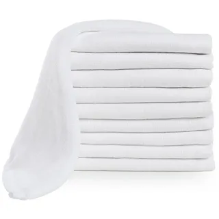 Laleni Spucktücher Baby im 30er Set aus Reiner Baumwolle - schadstofffreie Mulltücher Baby 70x70 cm - saugstarke Mussellintücher- Musselin Tuch als Mullwindel - waschbare Mulltücher - Weiß