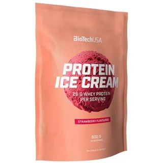 BIOTECH USA Protein Ice Cream, 500 g Beutel, Erdbeere