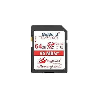 BigBuild Technology 64GB UHS-I U3 95MB/s Speicherkarte für Canon PowerShot SX420 is, SX430 is, SX520 HS, SX530 HS, SX540 HS, SX60 HS, SX610 HS, SX620 HS, SX710 HS, SX720 HS, SX730 HS, SX740 HS Kamera