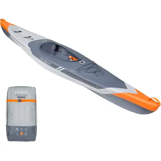 Kajak aufblasbar Hochdruck Drop Stitch 1-Sitzer - X500 Touring grau|orange No Size