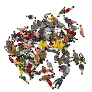 90 Stück Modellfiguren HO Maßstab voll sitzende Figuren sitzende Passagiere verschiedene Posen für Modellbau