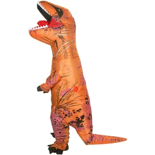 Geerypsy Dinosaurier Aufblasbares Kostüm für Kind (110cm-140cm) Lustiges T-Rex-Kostüm für Karneval Halloween Partys Weihnachten Festival
