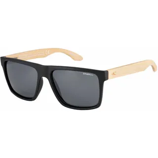 O'Neill Men's Polarized Sunglasses - Matte black / Bamboo / Solid smoke Lens - ONHARWOOD2.0-104P size 57-17-142 mm... - Einheitsgröße