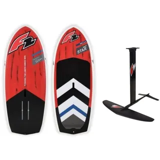 F2 Set Foilboard Surf Rot 120L mit Alu Foil 1700 Modell 2025 ROT 182 CM