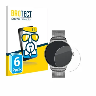 BROTECT (6 Stück Schutzglas für Pireware Slim Smartwatch Schutzfolie Made in Germany Panzer Folie Glas Displayschutz [ 9H, Anti-Fingerprint]