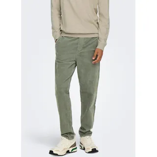 Only & Sons Herren Sweatpant ONSLINUS TAP CORDUROY 0185 PANT - Tapered Fit S-XXL, Größe:L, Farbe:22029790 Castor Gray