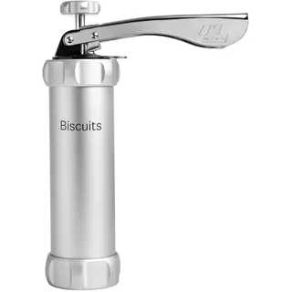 MARCATO Cookie Press, selbstgemachte Keks-Maschine, Backzubehör, Hergestellt in Italien, eloxiertes Aluminium, einstellbare Keksgröße, 20 enthaltene Form-Discs