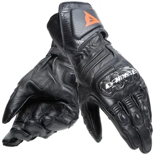 Dainese Carbon 4 Long Gloves, Lange Sport-Motorradhandschuhe aus Leder, Knöchelschoner aus Carbon, Mann, Schwarz/Schwarz/Schwarz, XL