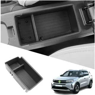 Ruiya Kompatibel mit Neu Opel Frontera 2025 2026 2027 Mittelkonsole Aufbewahrungsbox, Armlehne Organizer Tray 2026 Frontera Mittelarmlehne Organizer Ablagefach Frontera Zubehör