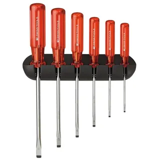 PB SWISS TOOLS Schraubendreher-Satz 6-teilig Schlitz im Wandhalter Classic