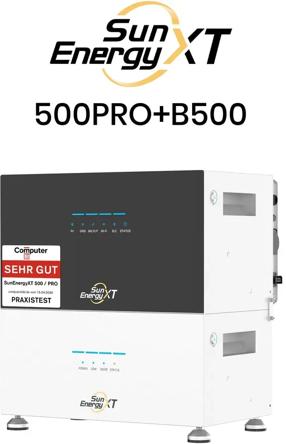 SunEnergyXT 500 PRO All In One Balkonkraftwerk speicher 5kWh - 1xB500 Erweiterungsakku (5.02 kWh)