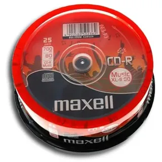 Protected CD-R 80 Maxell 52x Audio 25er Cakebox