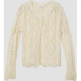 s.Oliver Strick-Cardigan mit Knopfleiste und Bogenkante - 128/134