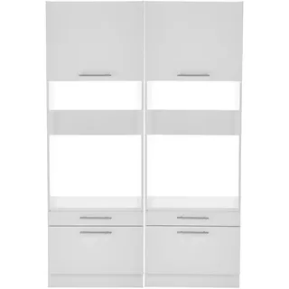 Respekta Hauswirtschaftsraum Clara 200 cm x 134,8 cm x 67,6 cm Weiß Matt
