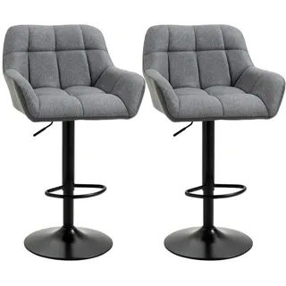 Homcom Barhocker Grau Kunststoff, 52.5x114x57.5 cm